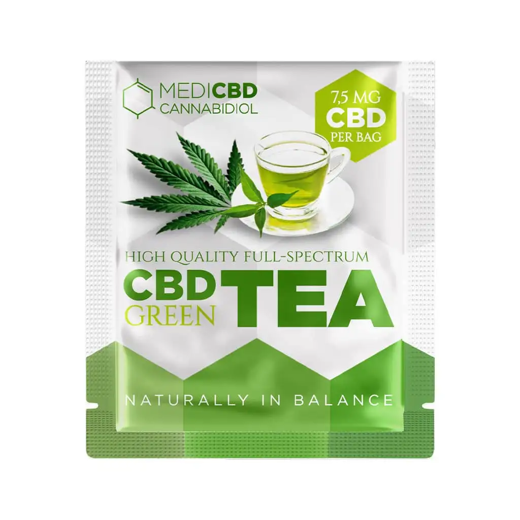 MediCBD 7.5mg CBD Tea – Green – Carton (10 Boxes of Tea)